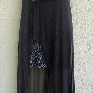Elegant Black Lace Women's Skirt